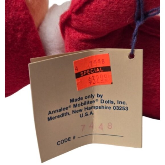 Annalee Dolls Vintage Christmas Swirl Red Elf Code# 7448 Mobilitee Doll (NWT) - Picture 13 of 16